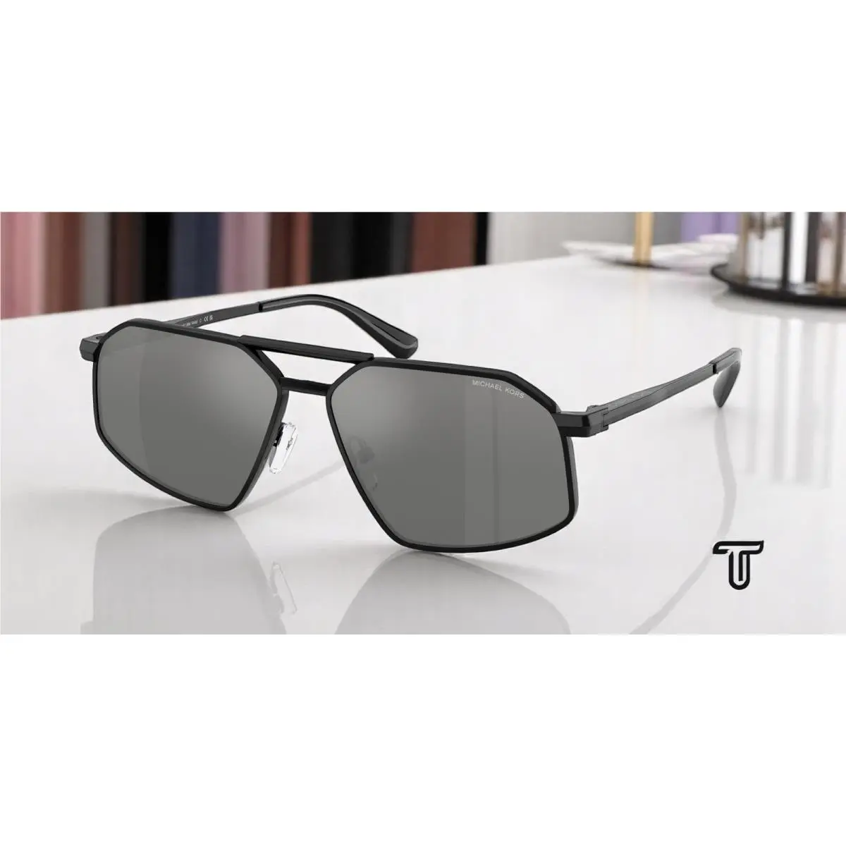 Michael Kors MK1167 100588 Mar Vista Black Silver Gradient 60 m Men`s Sunglasses