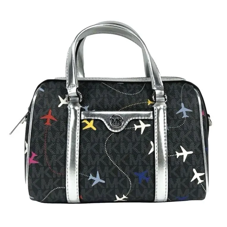 Travel Small Duffle Crossbody Black Multi with Dust Bag by Michael Kors