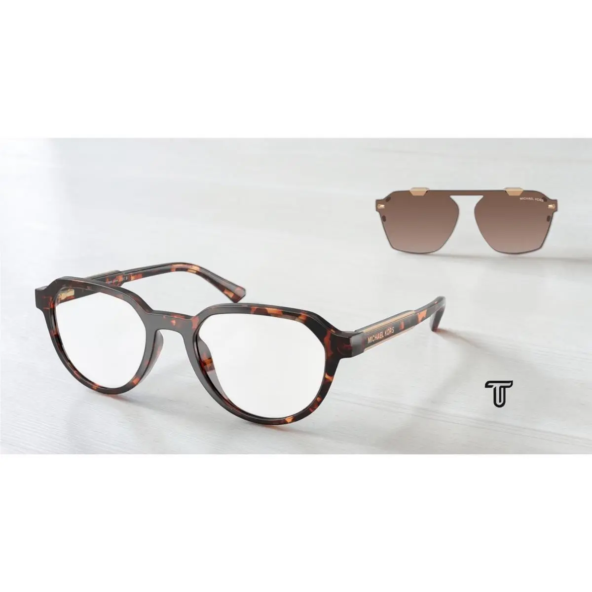 Michael Kors MK2280U 300613 Lanai Tortoise Smoke Gradient 52mm Men`s Sunglasses