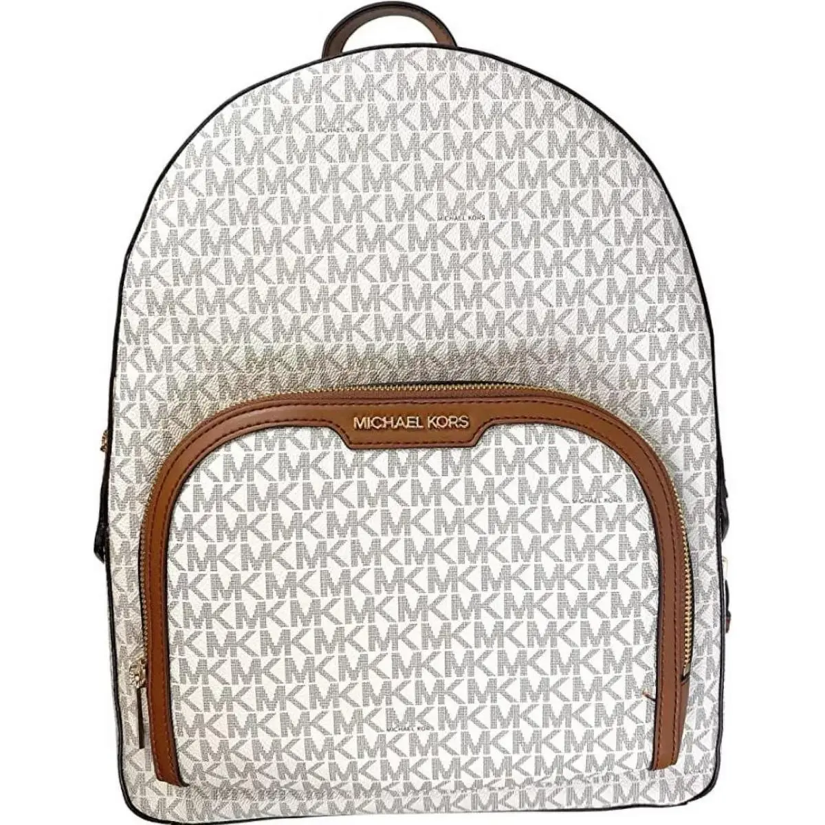 Michael Kors Jaycee Large Logo Backpack Vanilla - Exterior: Vanilla