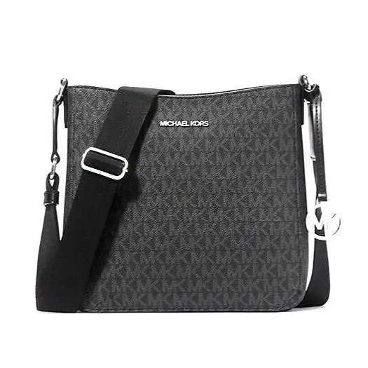 Jet Set Travel Small Signature Logo Messenger Bag Black Dustbag by Michael Kors