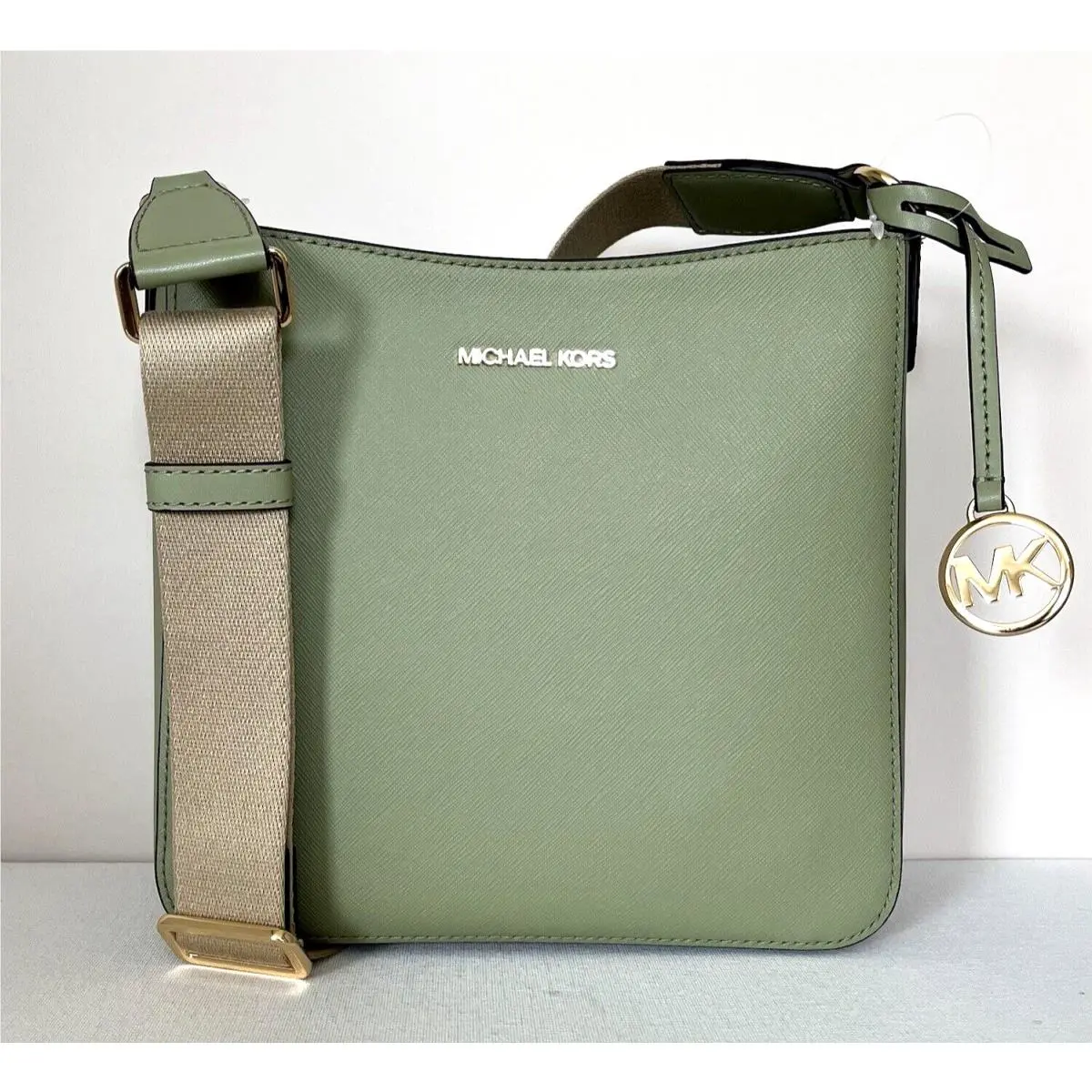 Michael Kors Jet Set Travel Small Messenger Bag Light Sage with Dust Bag
