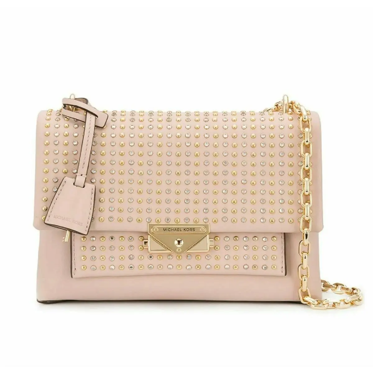 Cece Medium Studded Leather Convertible Chain Shoulder Bag by Michael Kors