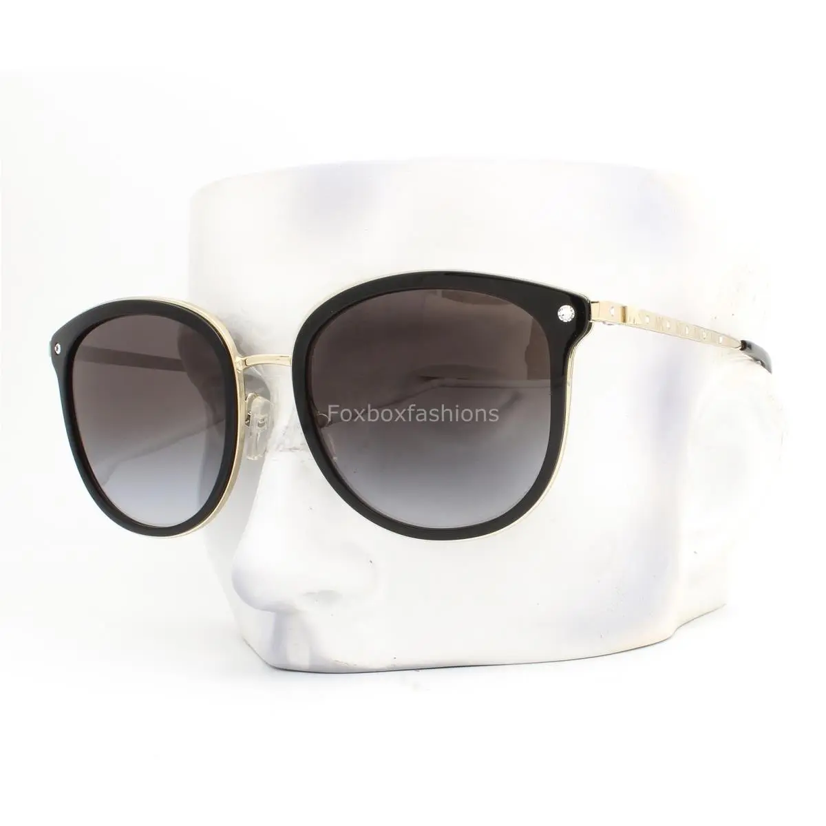 Michael Kors Adrianna Bright Sunglasses Black Pale Gold MK1099B 30058G with Case