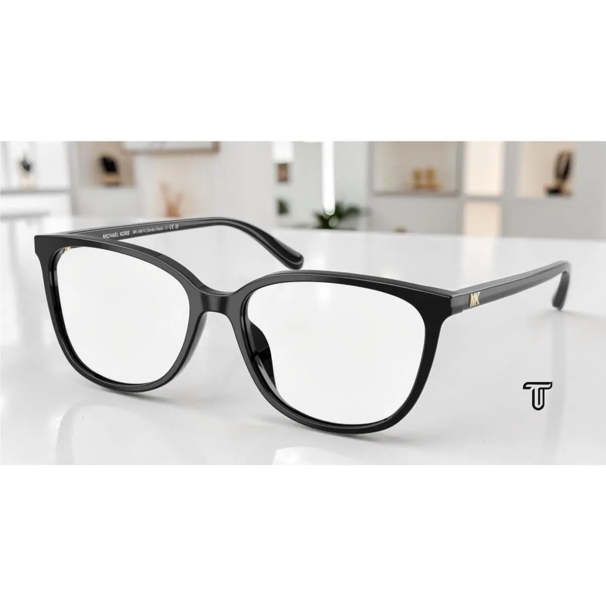 Michael Kors MK4067U 3005 Santa Clara Black Demo Lens 57 mm Women`s Eyeglasses