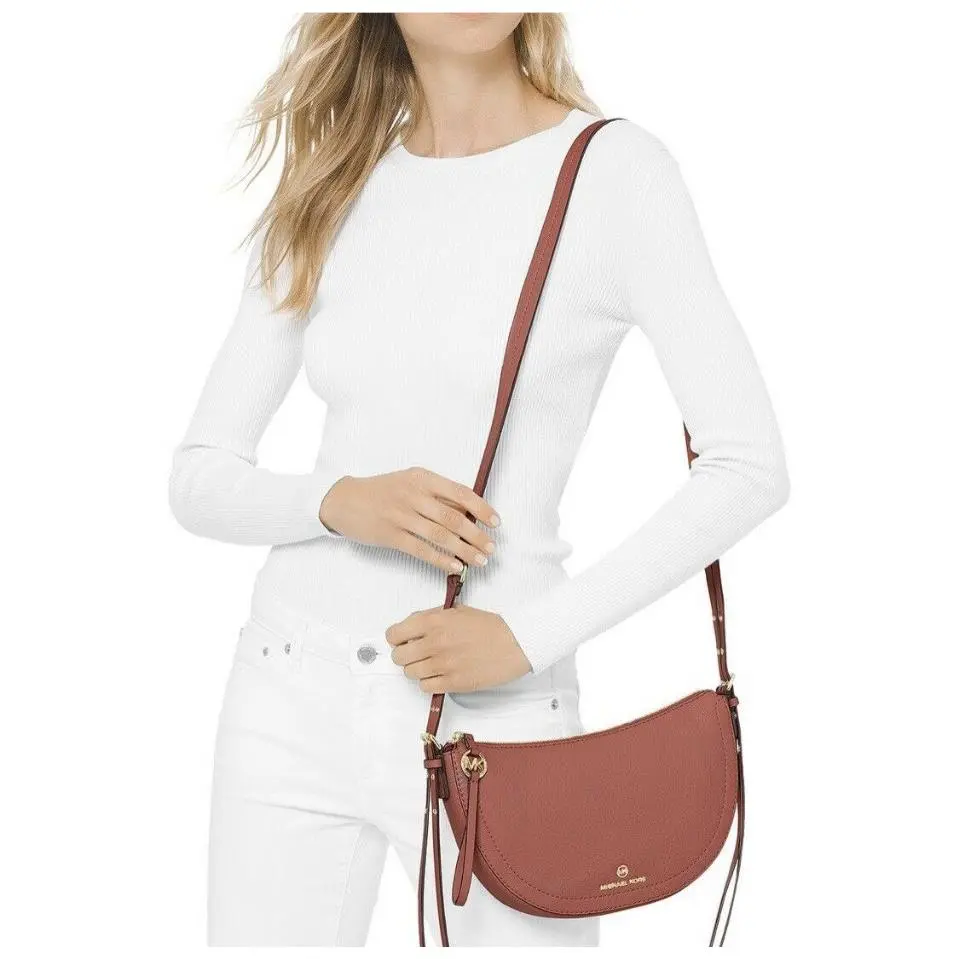 Michael Kors Camden Shoulder Bag Sunset Peach Gold - Lining: Lined, Exterior: Sunset Peach Gold, Hardware: Gold