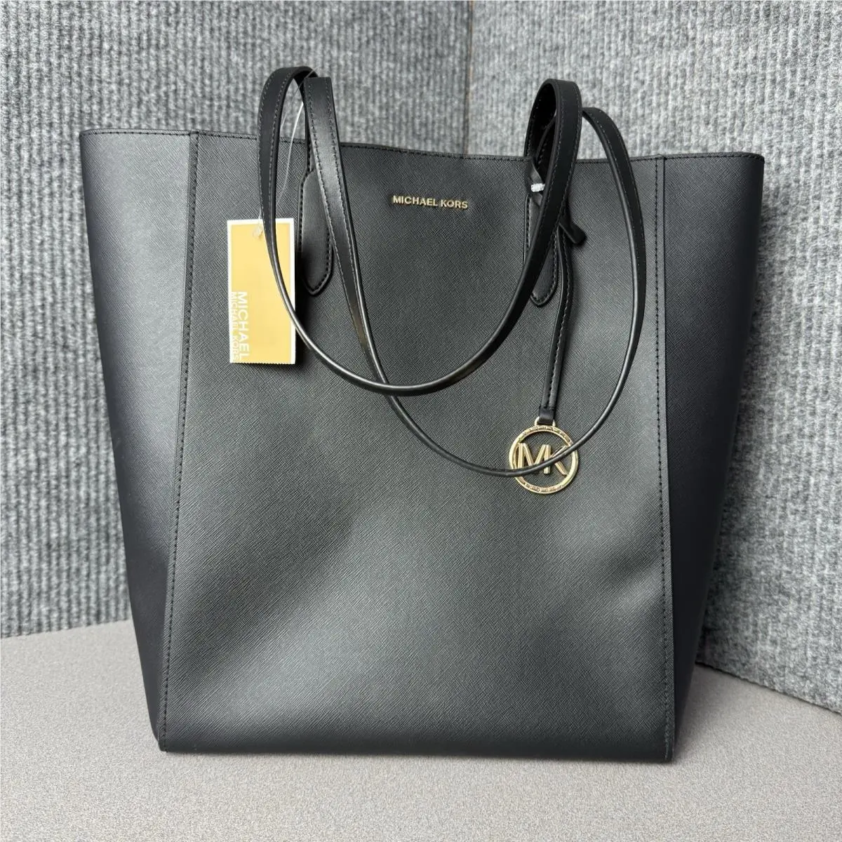 Michael Kors Black Sinclair Faux-leather Shopper Lg. Tote Shopper Bag