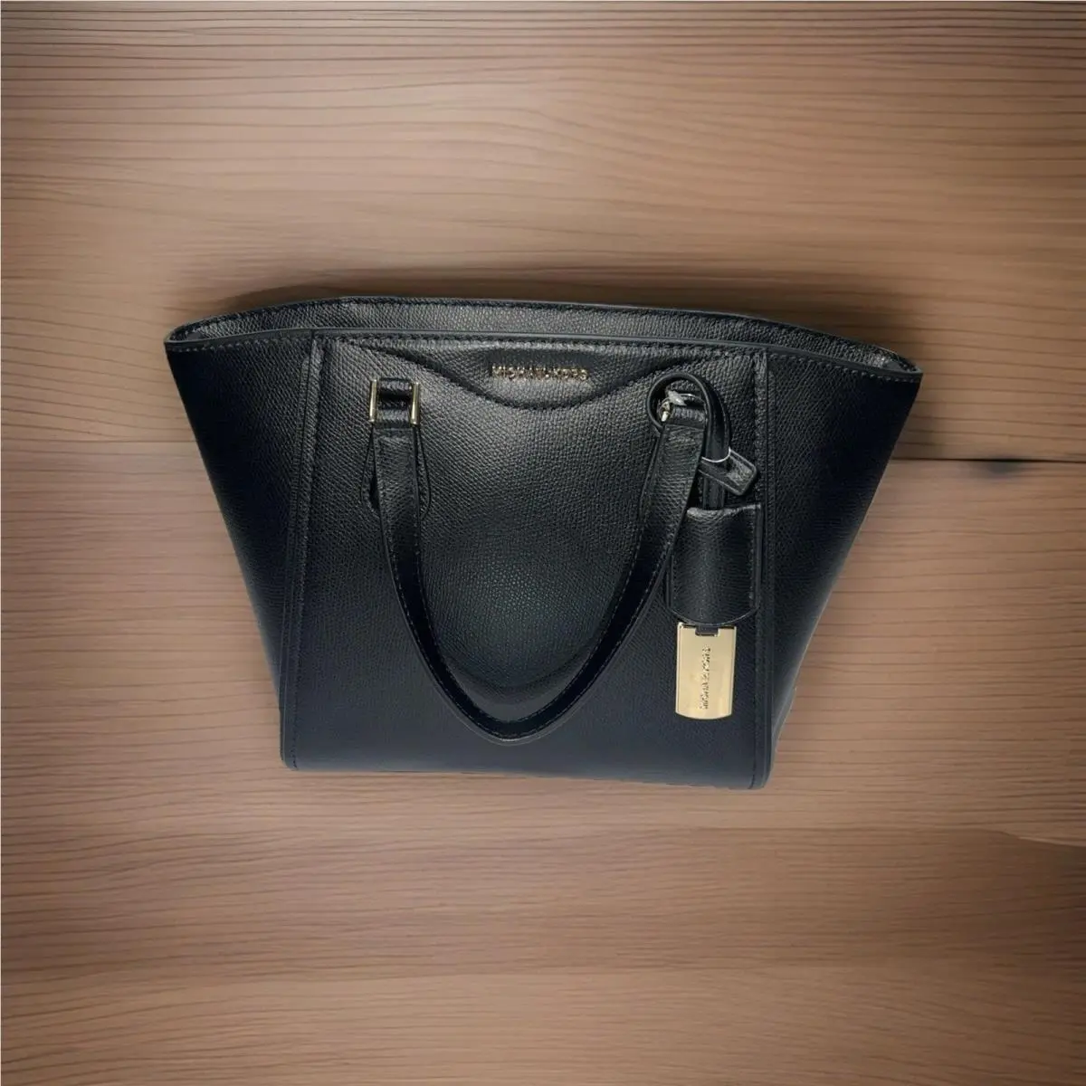Tags Michael Kors Black Leather Small Avril Satchel Crossbody Handbag