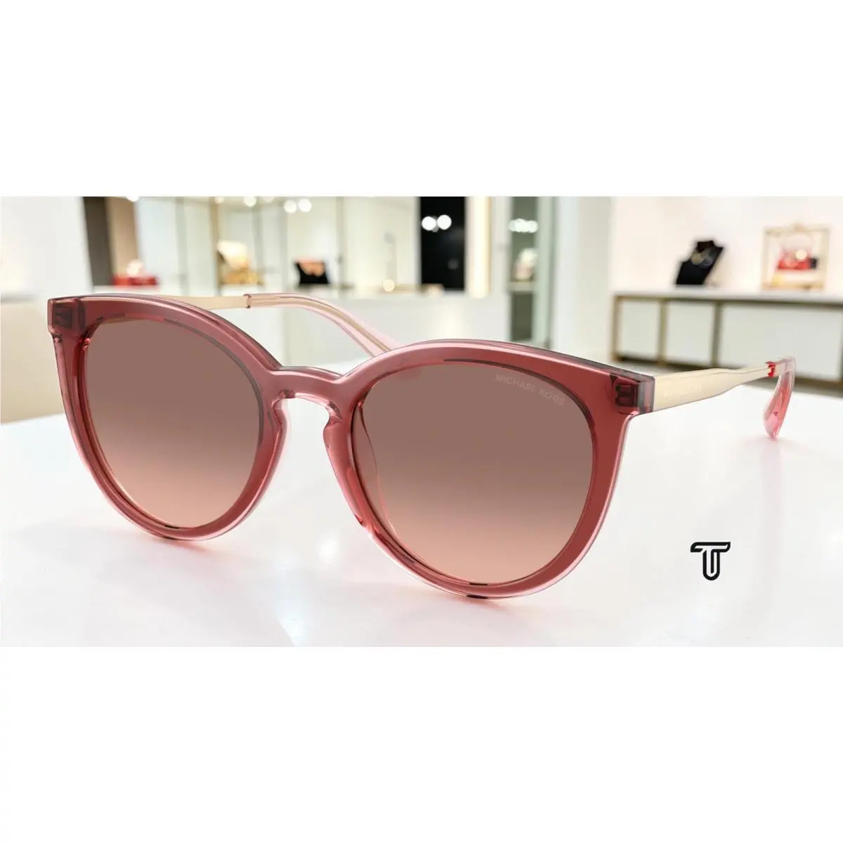 Michael Kors MK2274U 391313 Tarifa Rosewood Brown Pink 53 mm Women`s Sunglasses