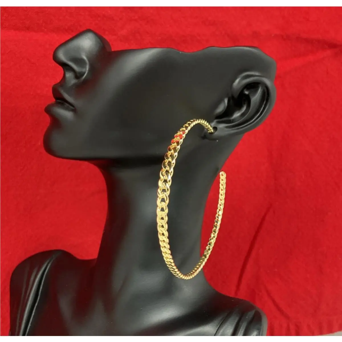 Michael Kors Statement Gold Tone Large Hoop Earrings