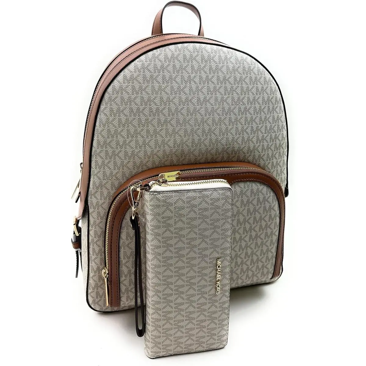 Jaycee Large Backpack School Bag + Wristlet Wallet Bundle by Michael Kors