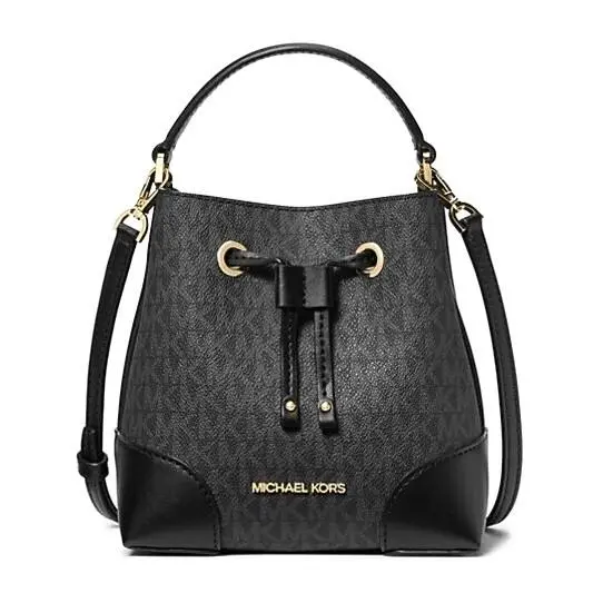 Mercer Small Logo Bucket Bag Black with Dust Bag by Michael Kors