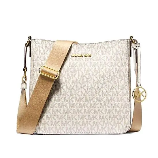 Jet Set Travel Small Logo Messenger Bag Light Cream / Dust Bag by Michael Kors