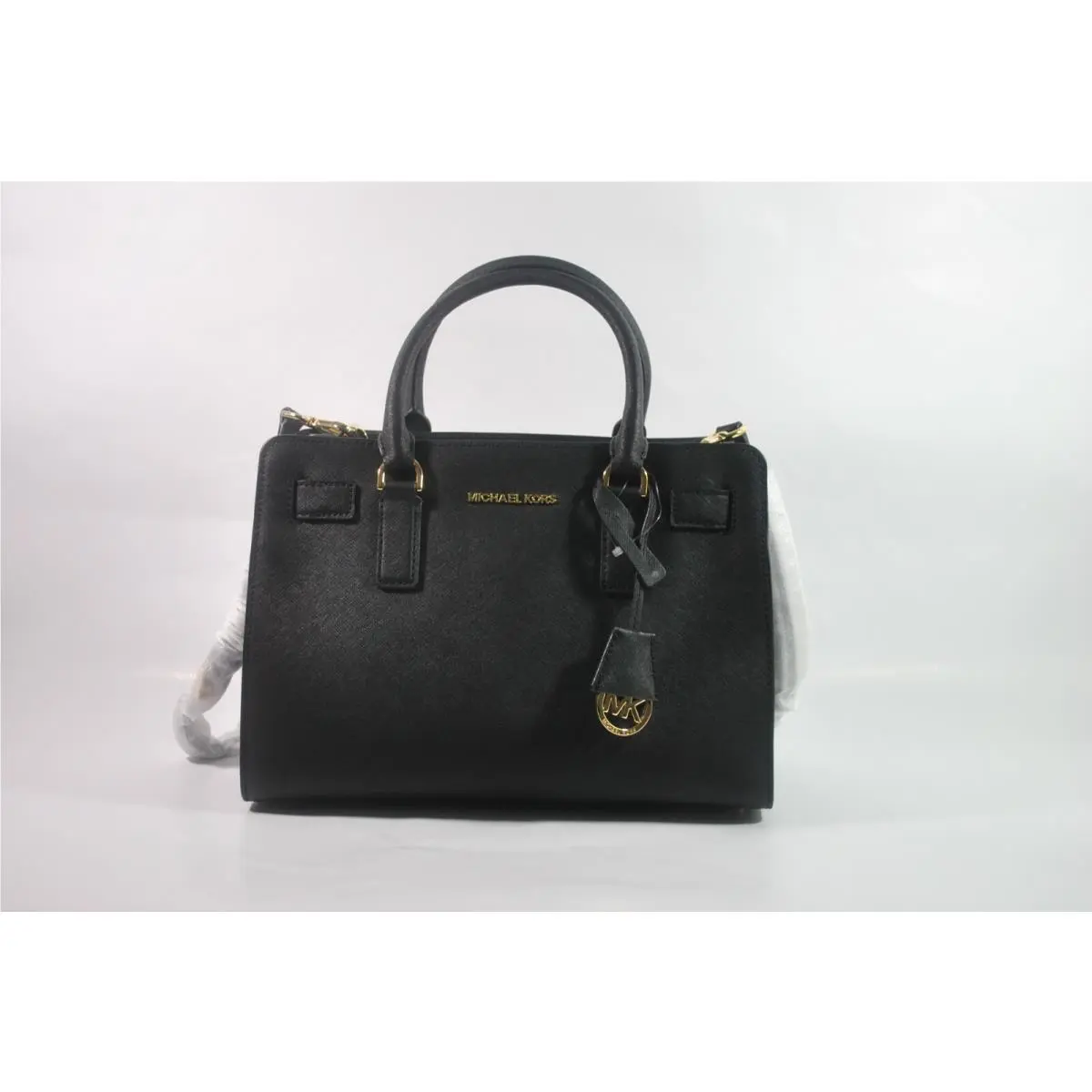 Kors Dillon East-west Top Zip Leather Satchel-black