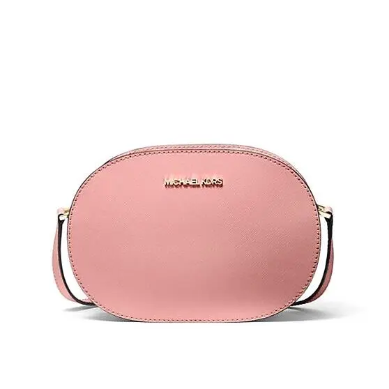 Jet Set Travel Medium Saffiano Leather Crossbody Primrose by Michael Kors