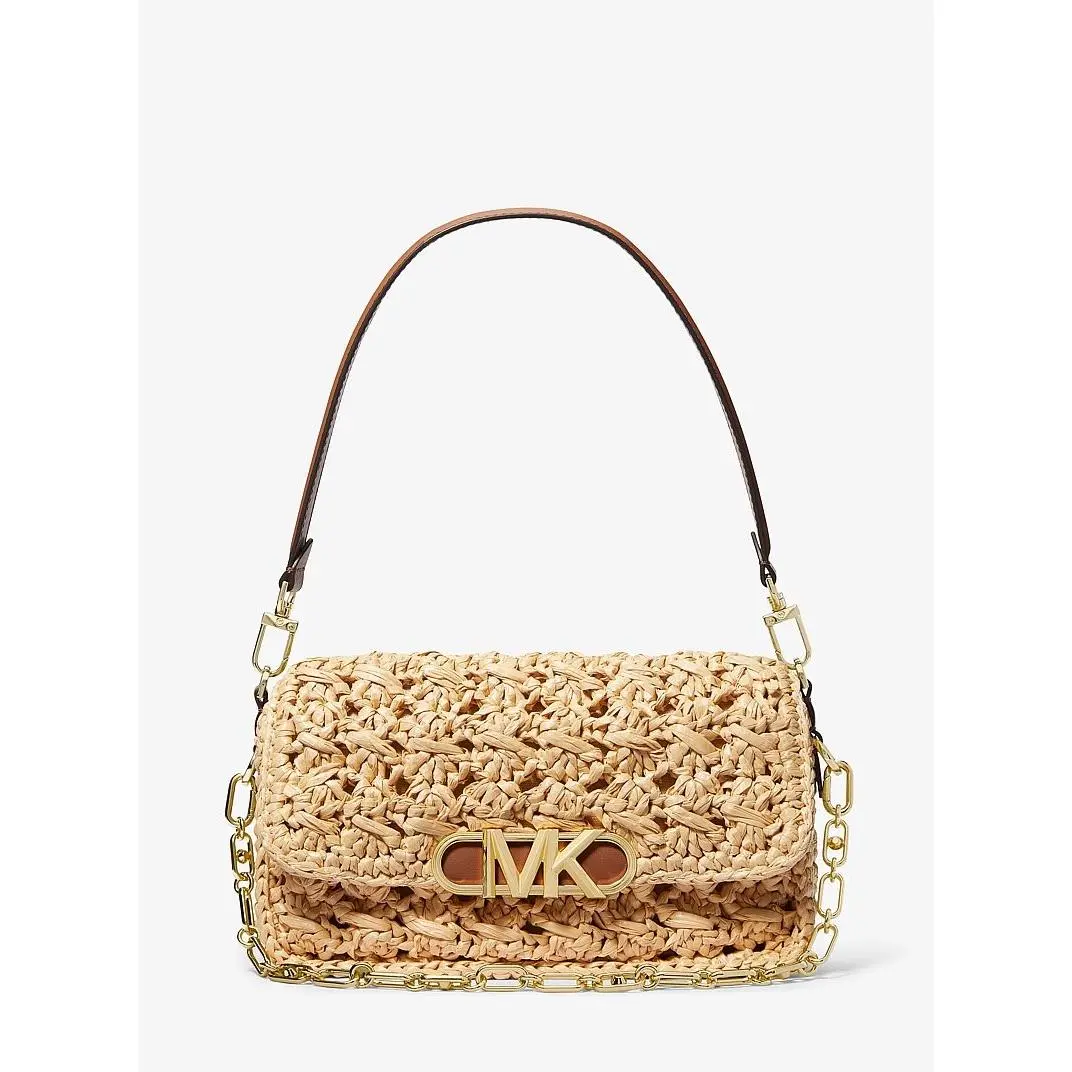 Michael Kors Parker Medium Polypropylene Straw Shoulder Bag 30S3S7PC2W