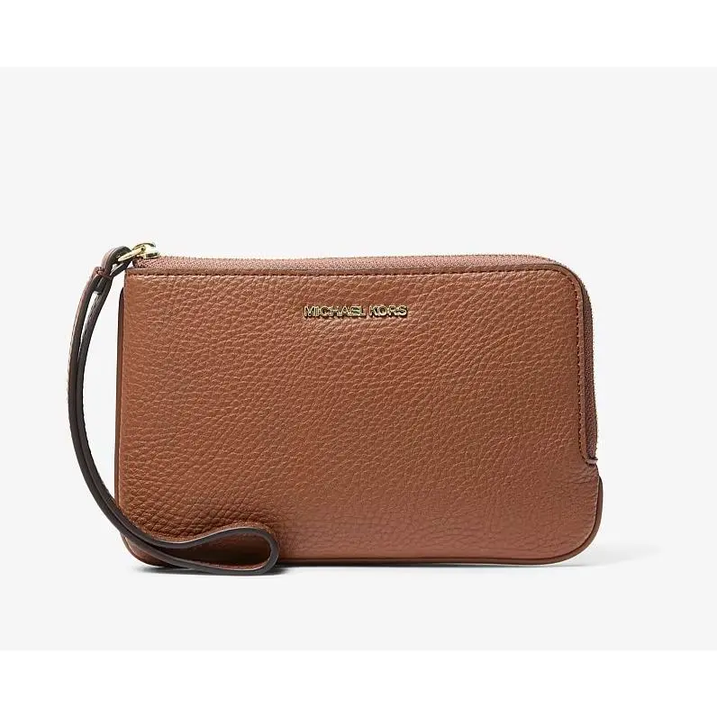 Michael Kors Jet Set Travel Small Pebble Leather Wristlet Wallet Luggage