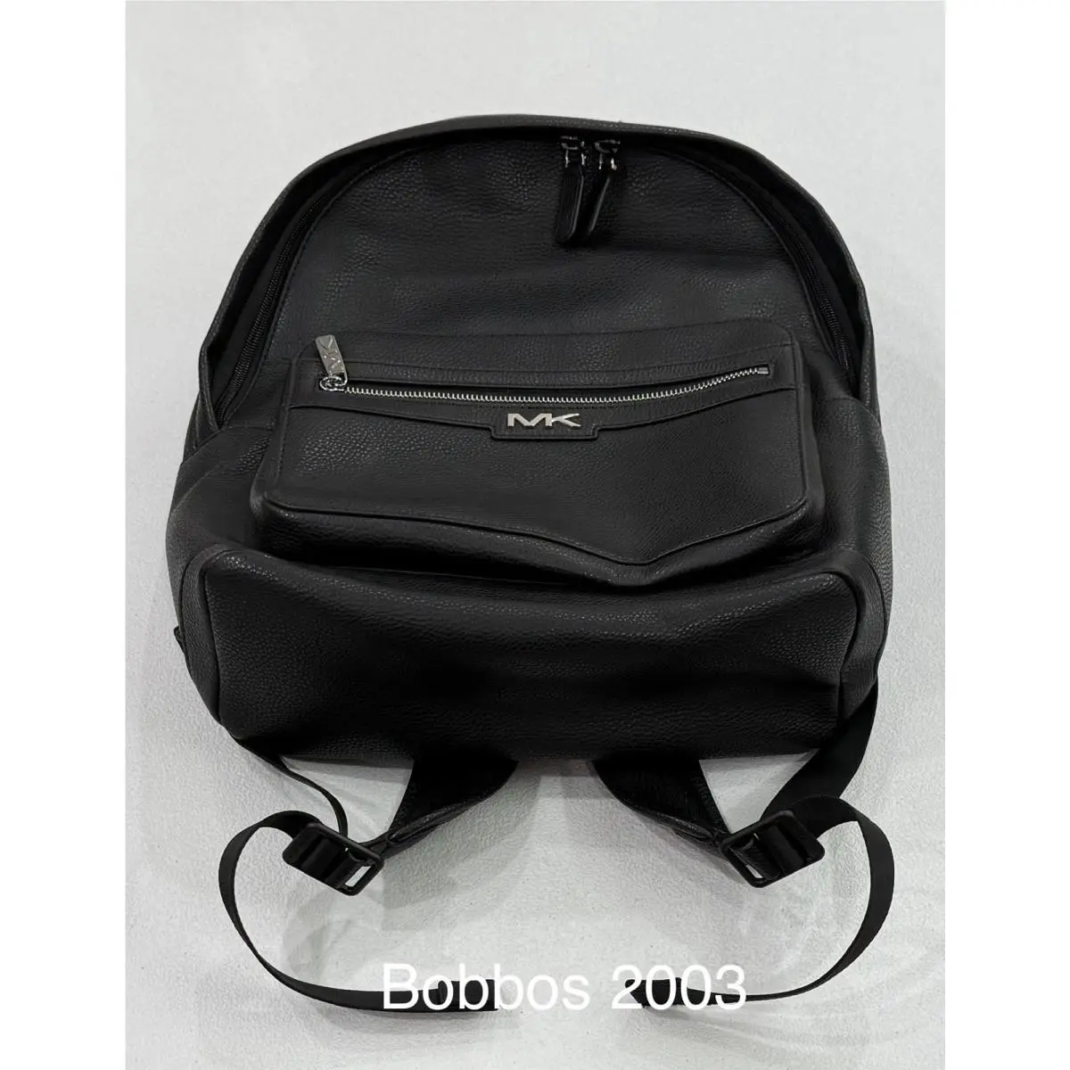 Michael Kors Men`s Malone Leather Logo Luggage Backpack Black One Size