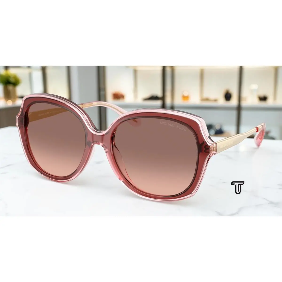 Michael Kors MK2273U 391313 Canary Islands Rosewood Pink 55mm Women`s Sunglasses