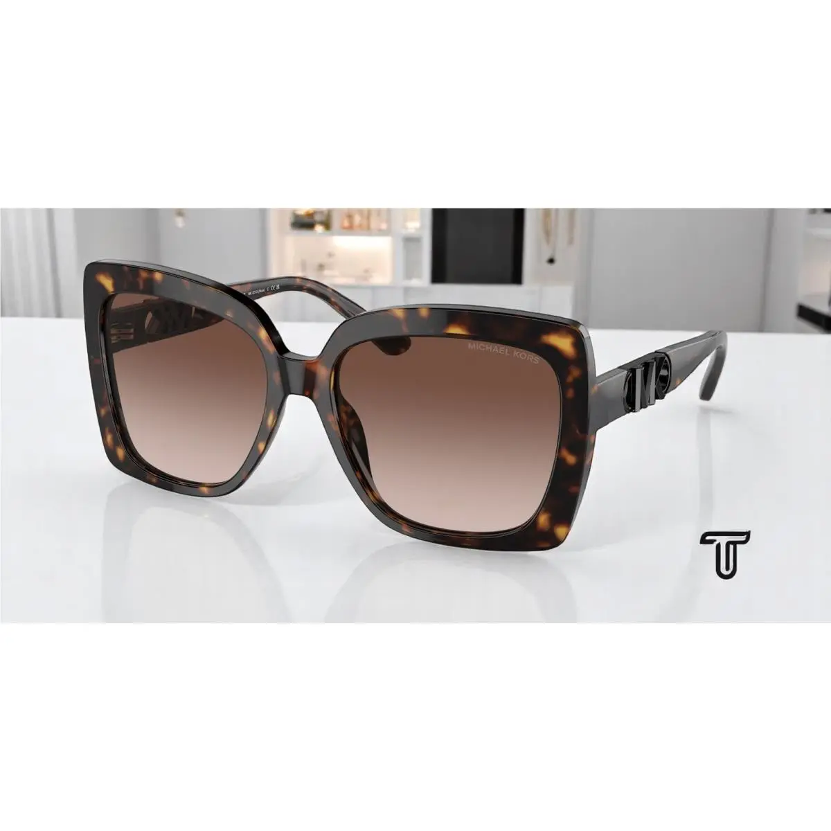 Michael Kors MK2213 300613 Nice Tortoise Brown Gradient 57 mm Women`s Sunglasses
