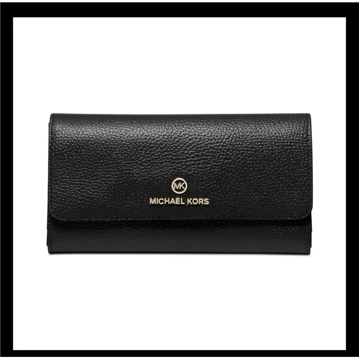 Michael Kors Jet Set Charm Large Trifold Wallet Black One Size