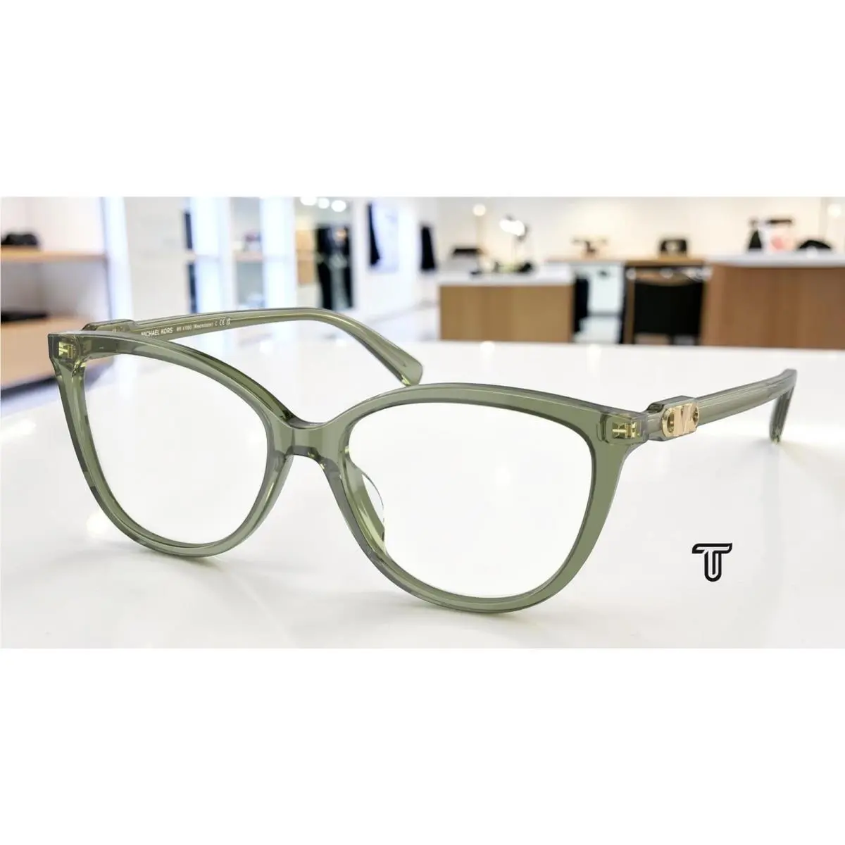 Michael Kors MK4109U 3944 Westminster Green Transparent 54 mm Women`s Eyeglasses