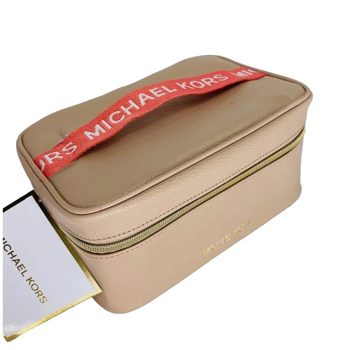 Michael Kors Soft Train Case Cosmetics Makeup Travel Toiletry Bag - Blush