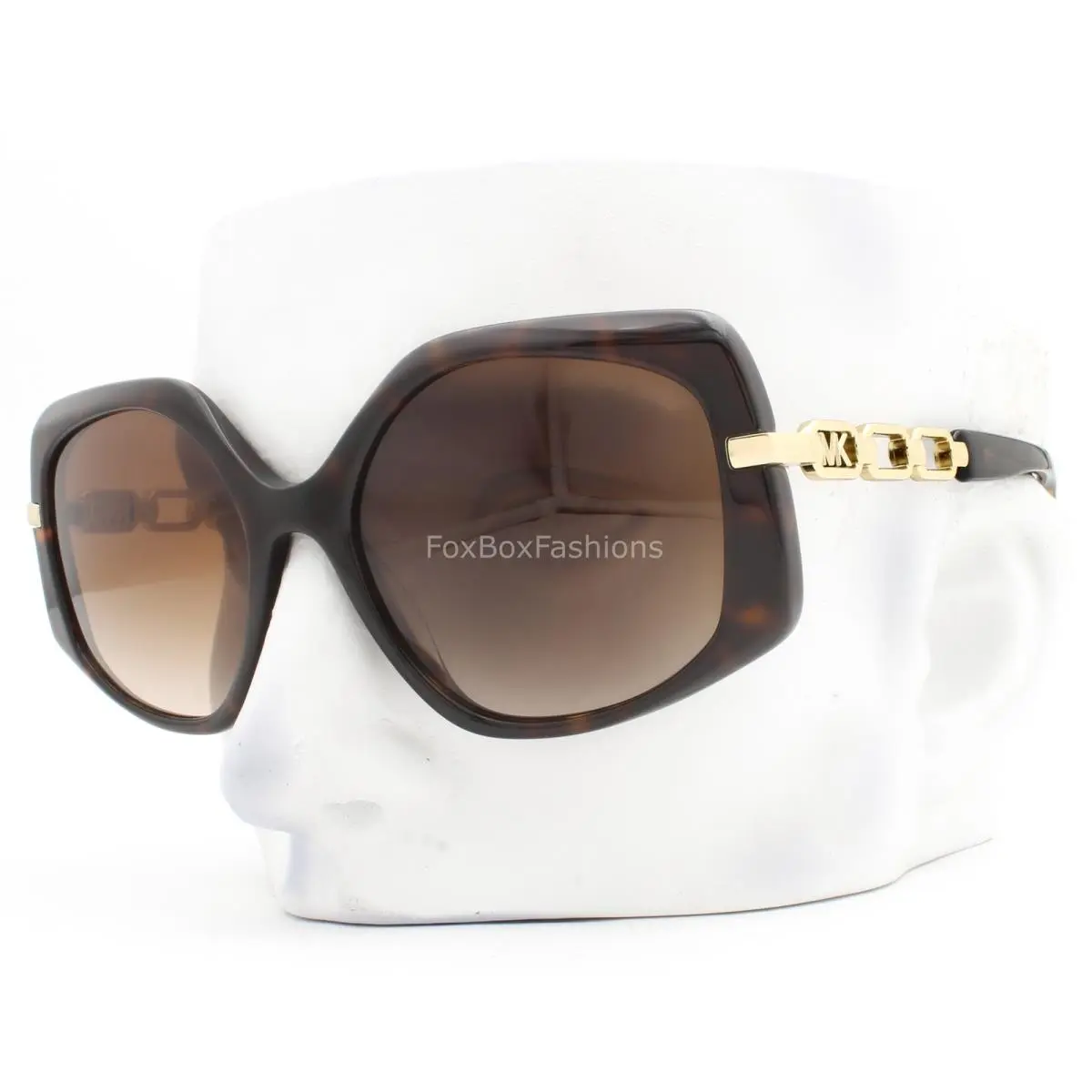 Cheyenne Sunglasses Dark Brown Tortoise Gold MK 2177 300613 W/case by Michael Kors