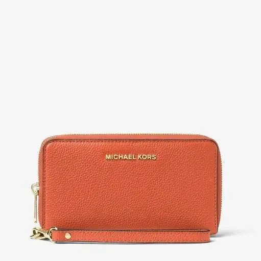 Michael Kors Mercer Large Smartphone Wallet Wristlet Orange