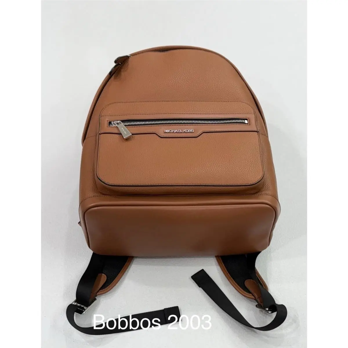 Michael Kors Men`s Malone Leather Logo Luggage Backpack Brown One Size