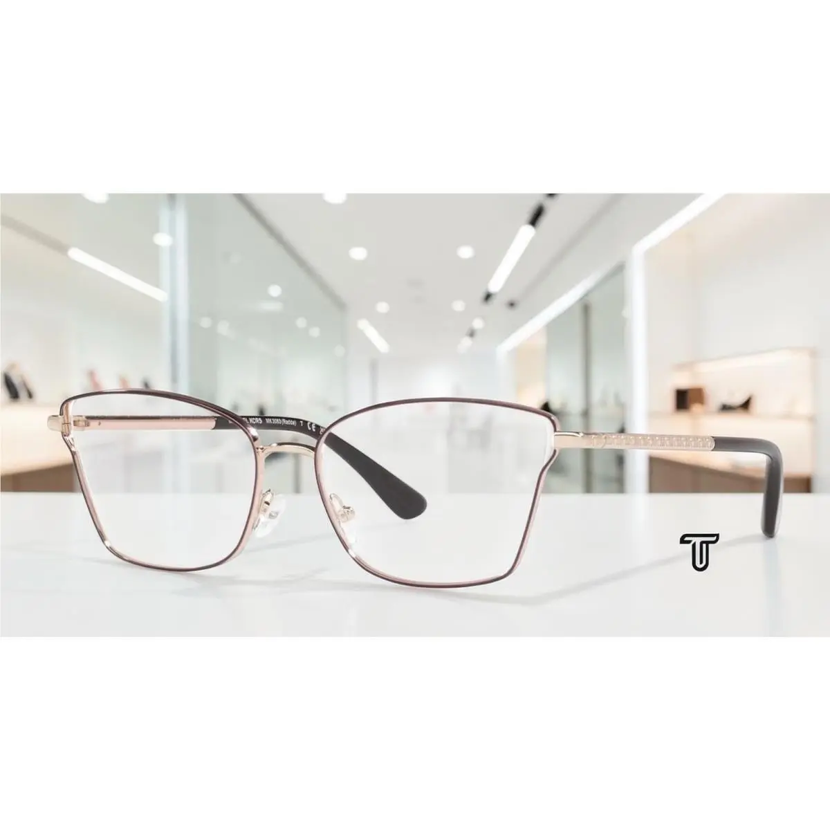Michael Kors MK3063 1015 Radda Shiny Cordovan Demo Lens 55 mm Women`s Sunglasses