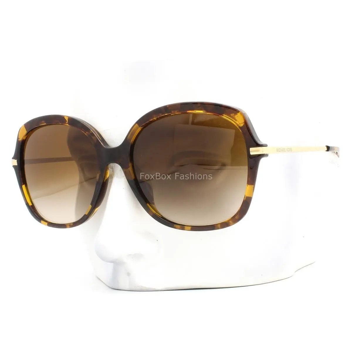 Geneva Sunglasses MK 2149U Crystal Brown Tortoise Gold Logo W/case by Michael Kors