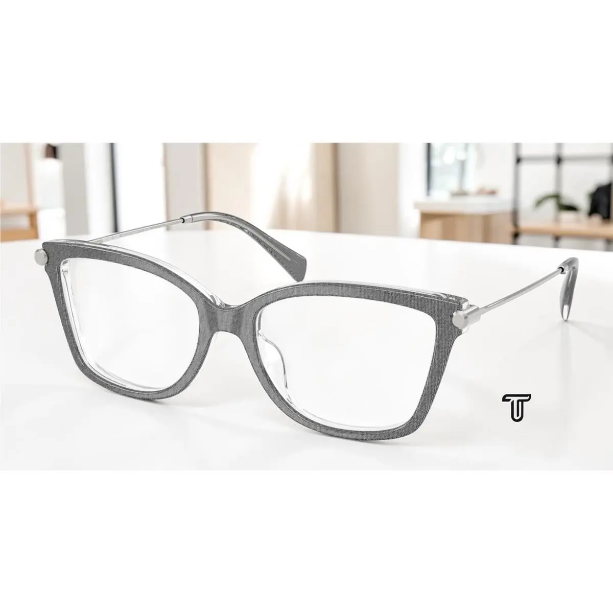 Michael Kors MK4150U 4009 Kingston Grey Denim Demo Lens 54 mm Women`s Eyeglasses