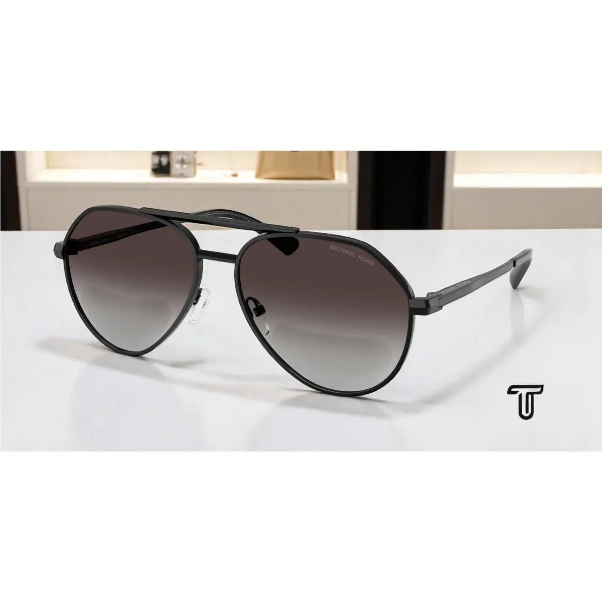Michael Kors MK1168 10058G Brentwood Black Grey Gradient 58 mm Men`s Sunglasses