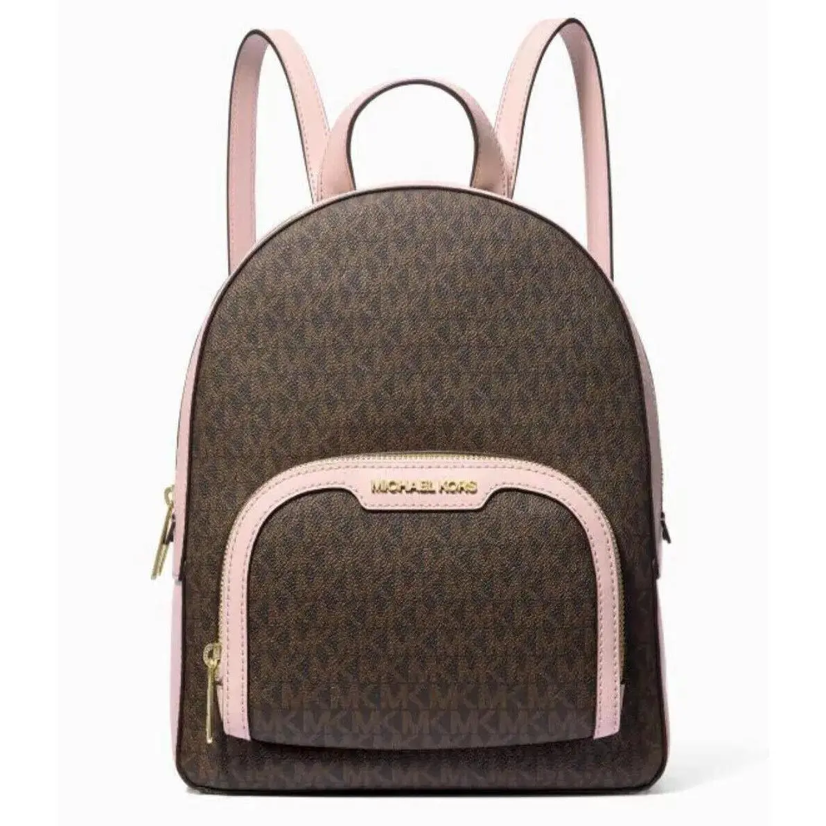 Jaycee Medium Logo Backpack Brown / Powder Blush by Michael Kors