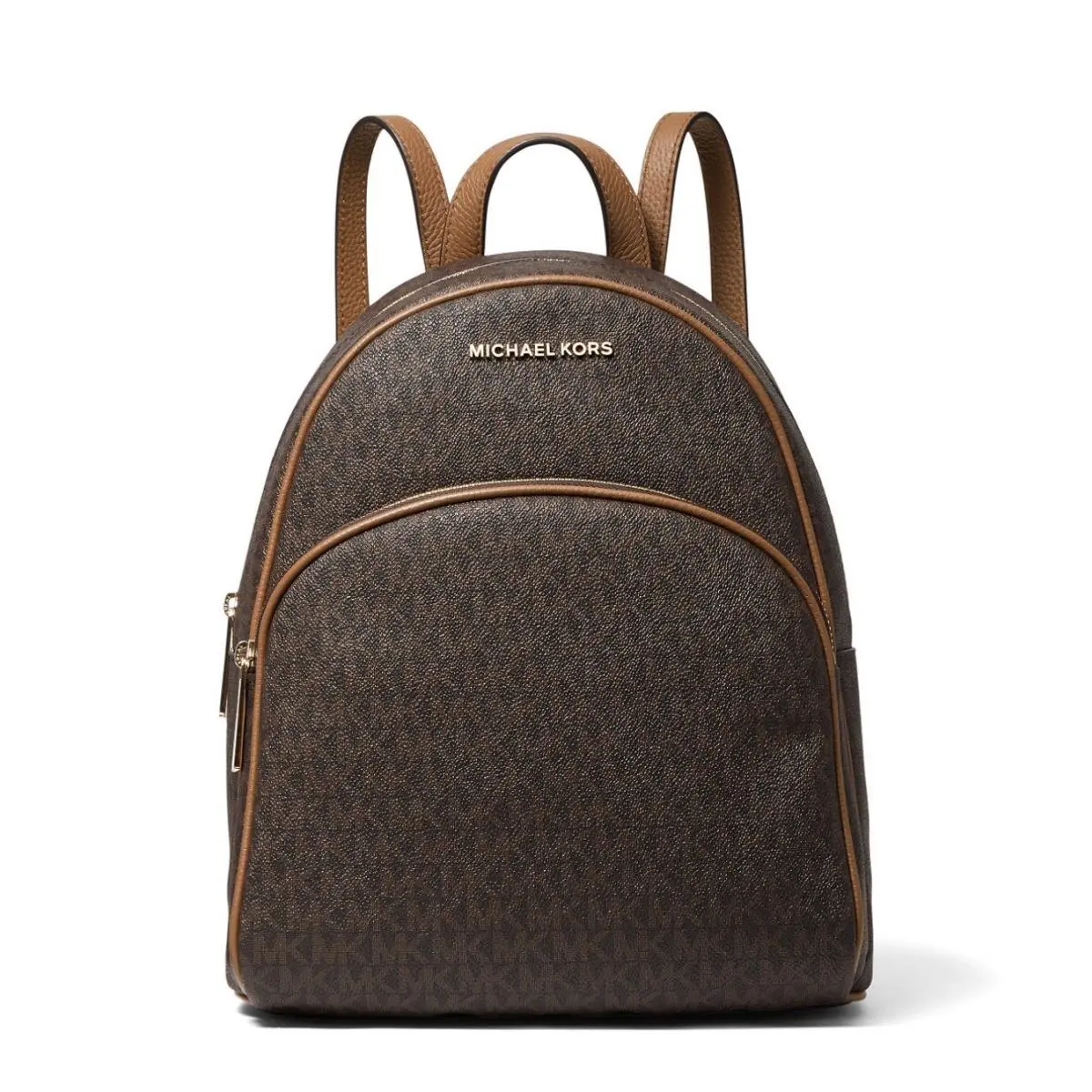 Women Abbey MK Signature Pvc Medium Backpack Dust Bag Brown￼ by Michael Kors