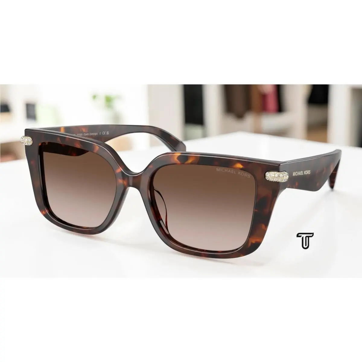 Michael Kors MK2275BU 403113 Santo Domingo Tortoise Smoke 54mm Womens Sunglasses