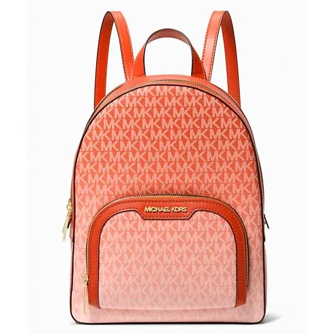 Jaycee Medium Ombré Signature Logo Backpack Red Clay / Dust Bag by Michael Kors
