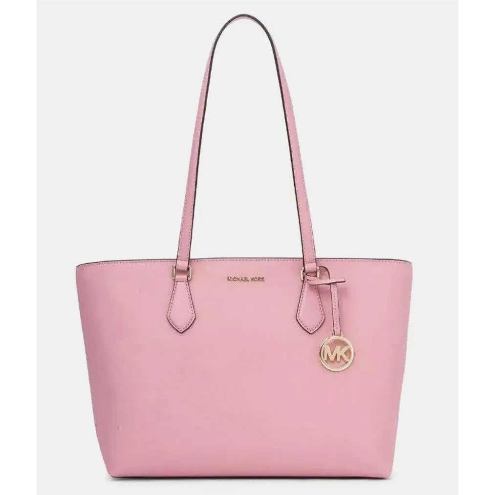 Michael Kors Sheila Large Tote Saffiano Vegan Leather Carnation