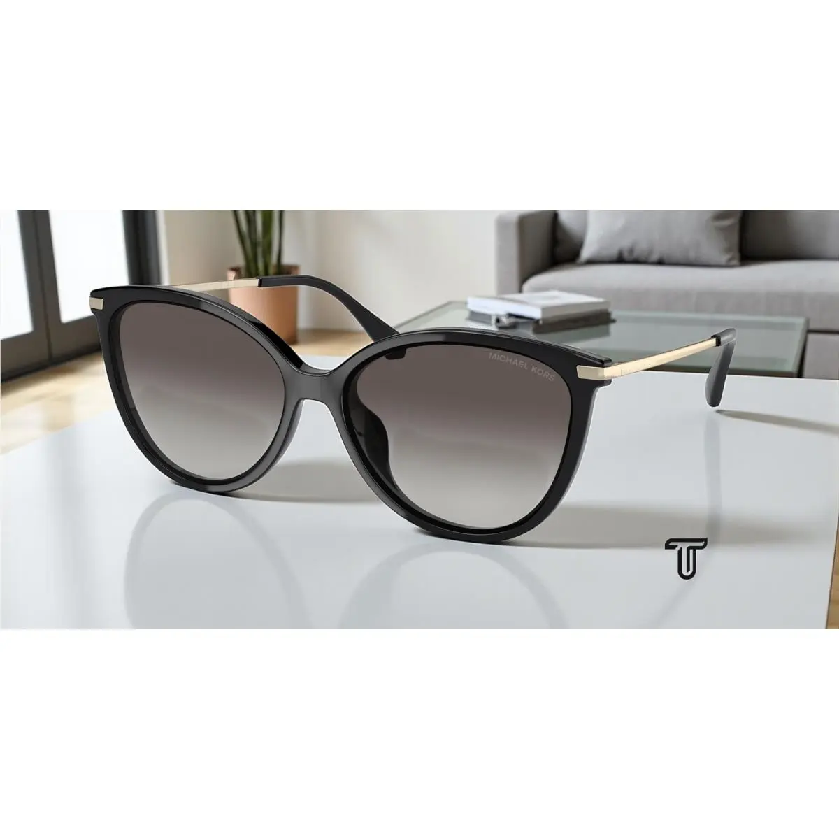 Michael Kors MK2184U 30058G Dupont Black Dark Grey Grad 58 mm Women`s Sunglasses