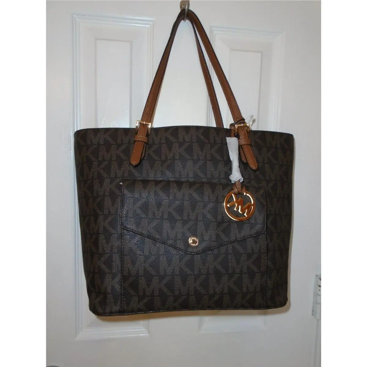 Michael Kors Jet Set Item 35S6GTTT3B Brown LG Pkt MF Tote Bags