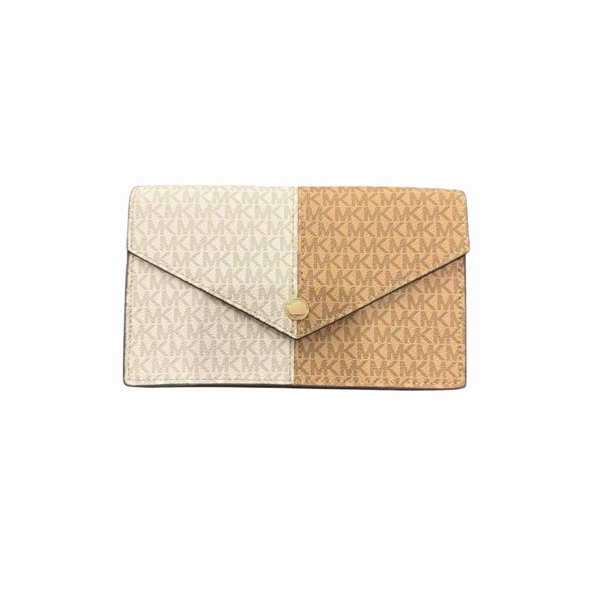 Adj Belt Bag MK Leather Large / XL Split Logo Envelope Vanilla by Michael Kors