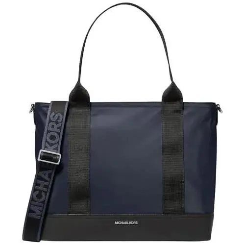 Mens Malone Work Tote Bag Navy Blue by Michael Kors