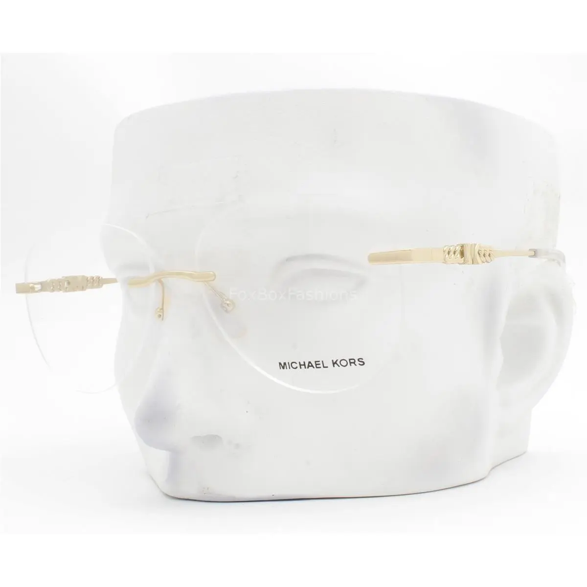 Michael Kors Rimless Kyoto Eyeglasses MK3077 1014 Glasses Light Gold 56mm W/case