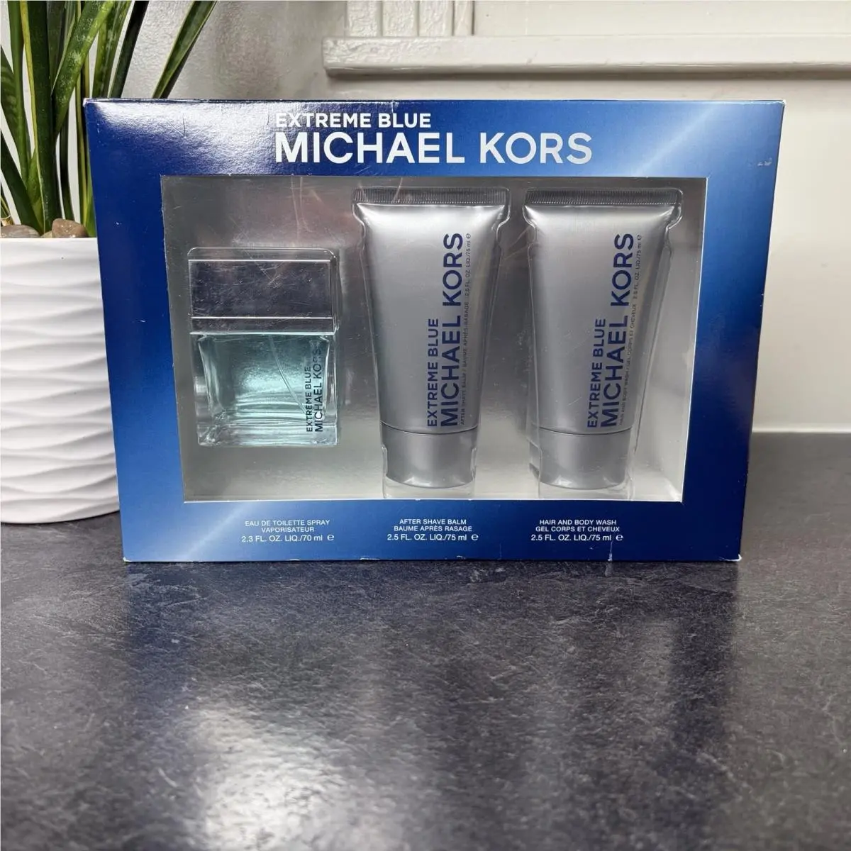 Michael Kors Extreme Blue Gift Set 2.3 oz Edt Spray Body Wash After Shave