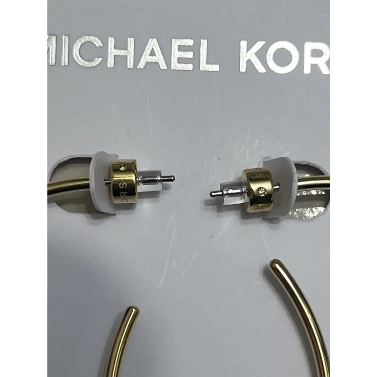 Michael Kors Women Hoop Earrings Gold Tone