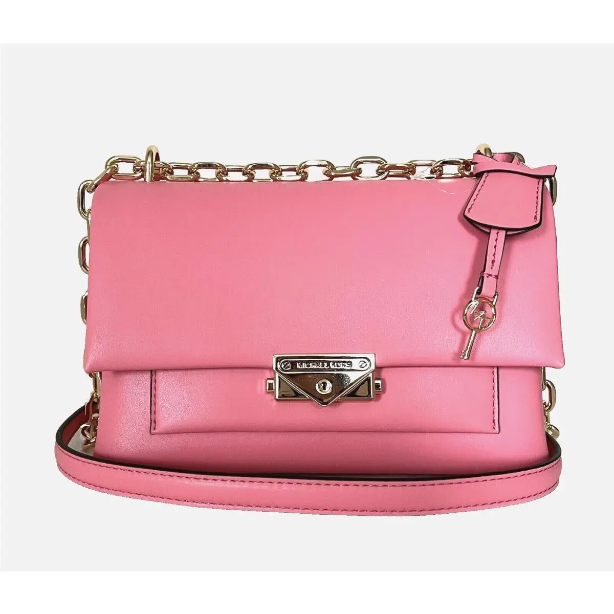 Michael Kors Cece Medium Flap Shoulder Bag Tea Rose
