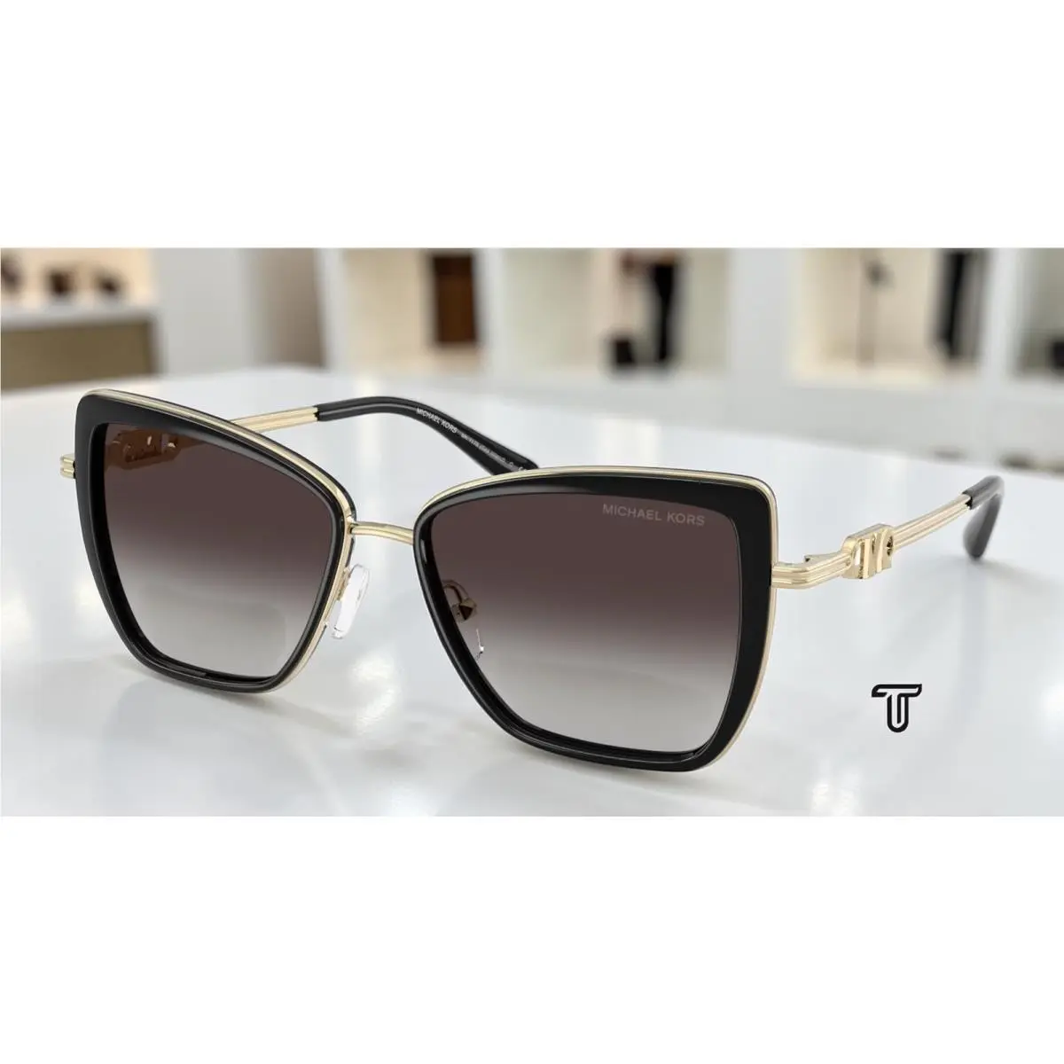 Michael Kors MK1178 30058G Sea Island Black Grey Grad Black 55mm Women Sunglass