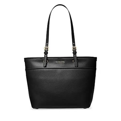 Kors Winston Medium Pebbled Leather Tote Women`s Black Top Zip by Michael Kors