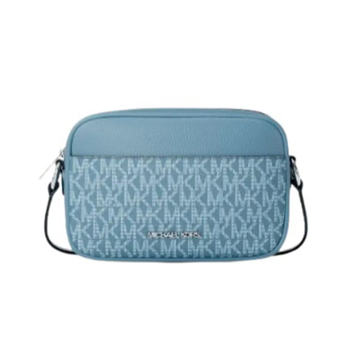 Michael Kors Jet Set Travel Small Signature Logo Camera Crossbody Bag 35S6STVC1V - Exterior: Denim, Hardware: Silver